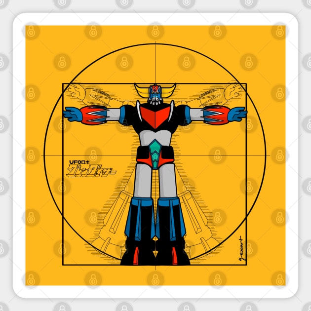 192 Vitru Grendizer Magnet by Yexart